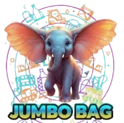 Colorful elephant with 'JUMBO BAG' text